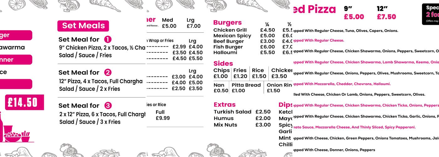 Relish Kebab House Menu
