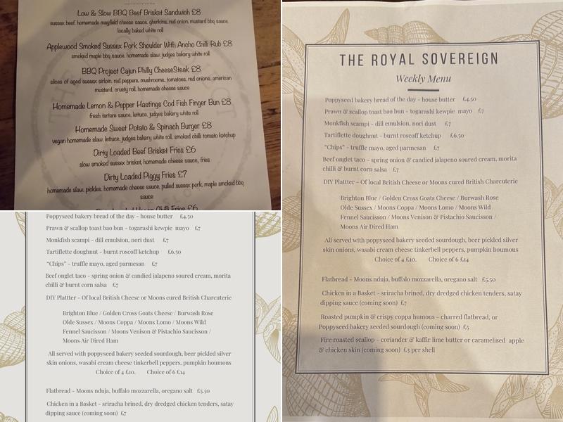Royal Sovereign Menu