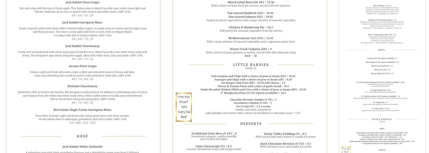 Barn1 Caldecott Menu