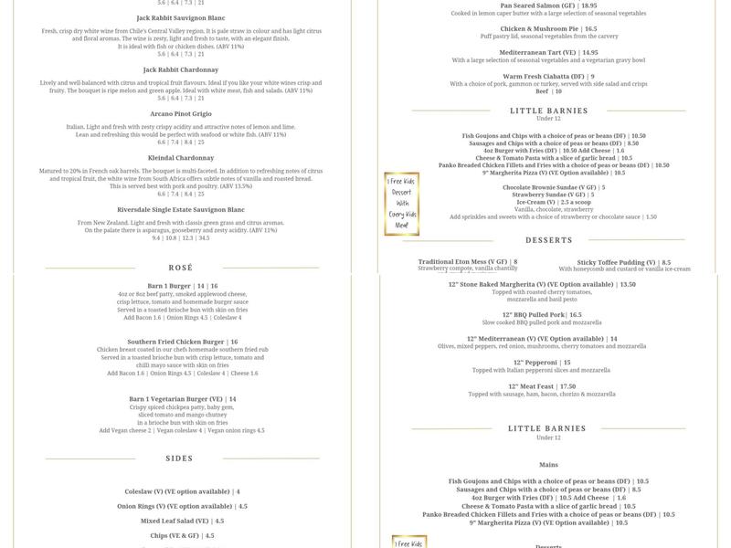 Barn1 Caldecott Menu