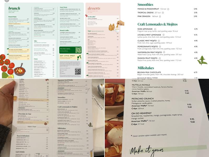 Heavenly Desserts Aberdeen Menu