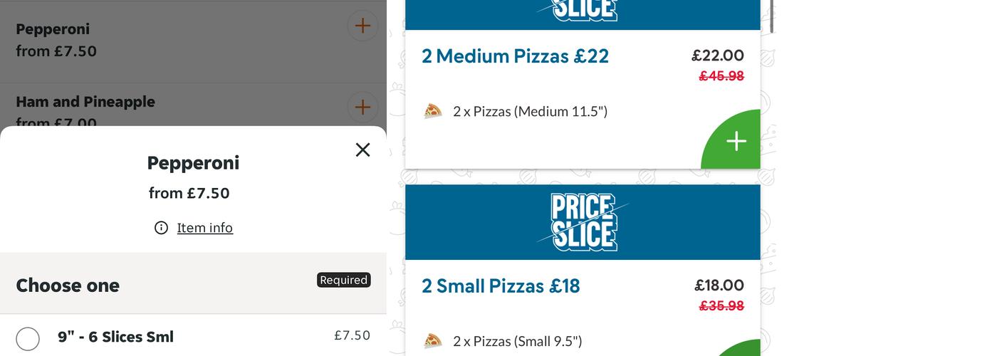 Allo Pizza & Pasta Menu