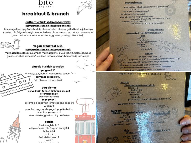 Bite Express Ltd Menu