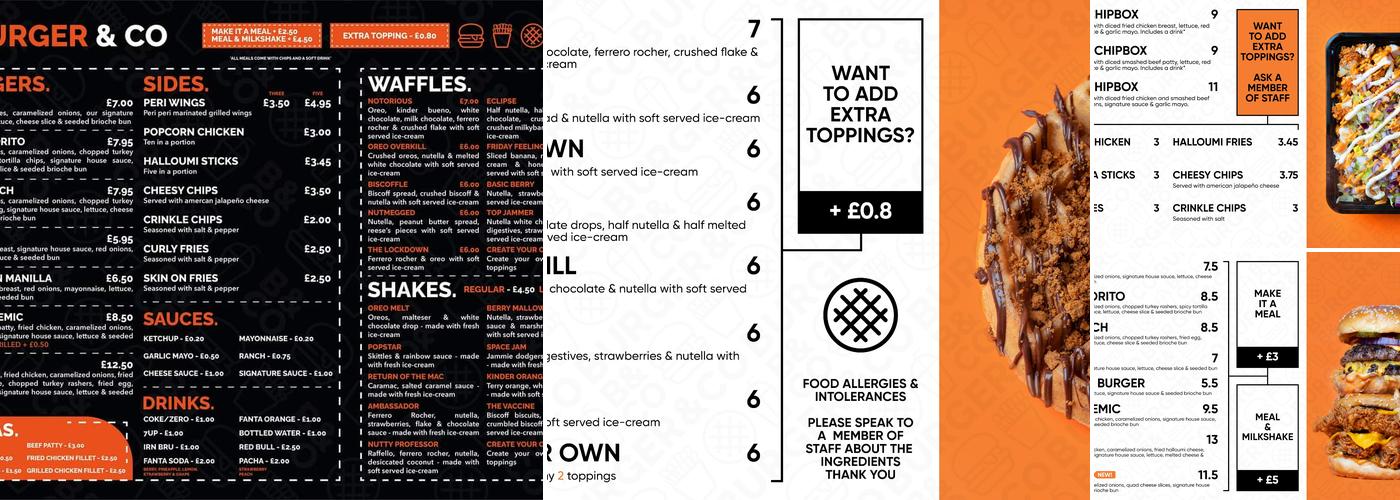 Burger & Co Menu
