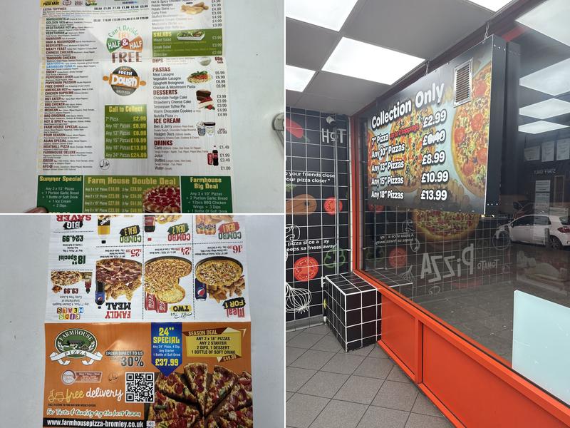 Farmhouse Pizza Bromley Menu