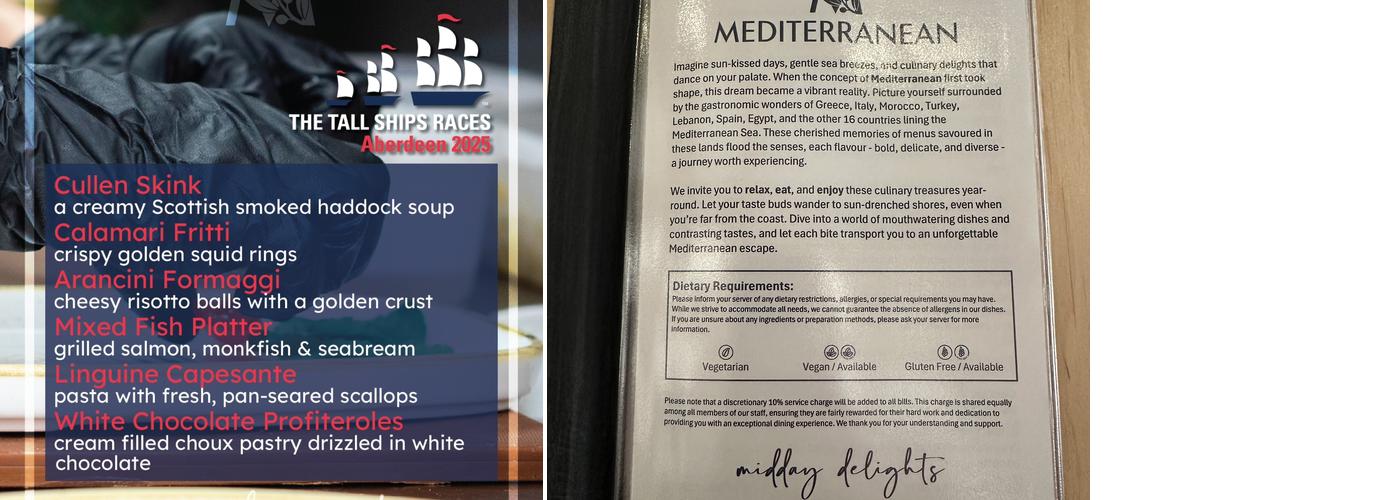 Mediterranean (Aberdeen) Menu