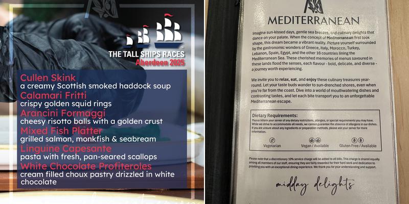 Mediterranean (Aberdeen) Menu