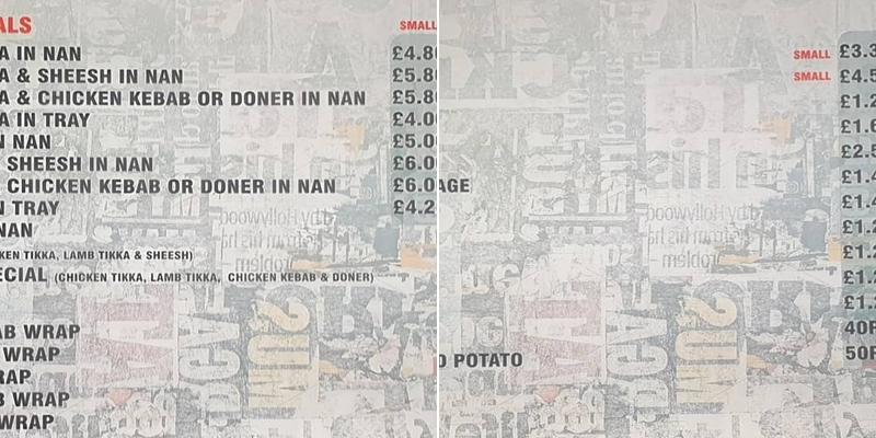 Shirley Kebab House Menu