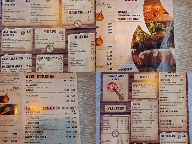 Wild West Grill Menu