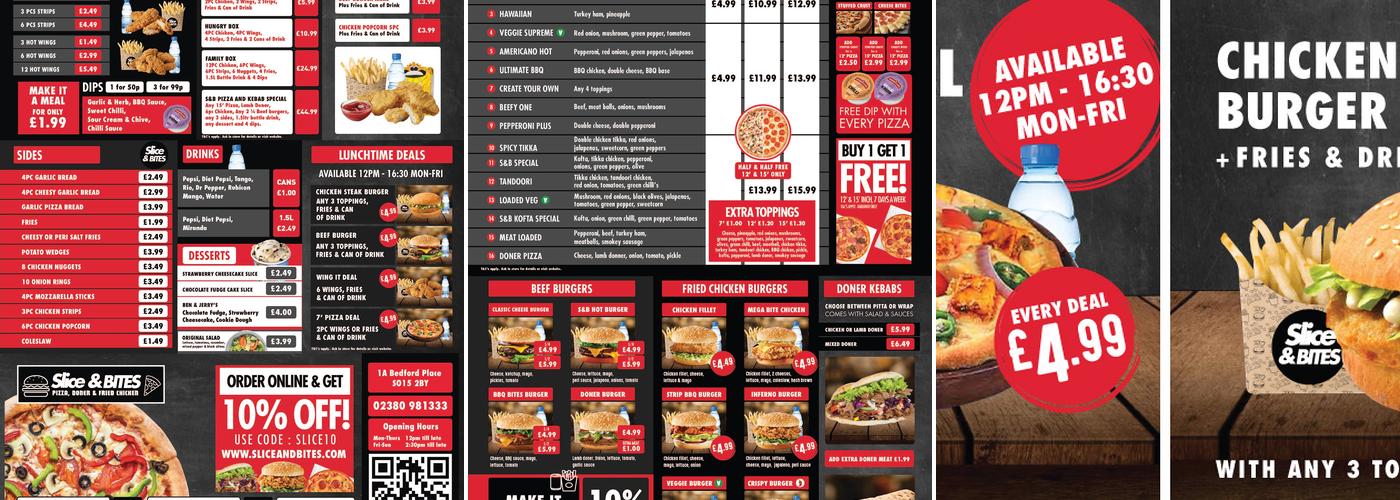 Slice & Bites Soton Menu