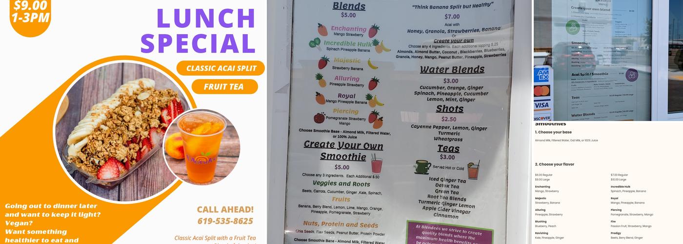 Blendees Menu