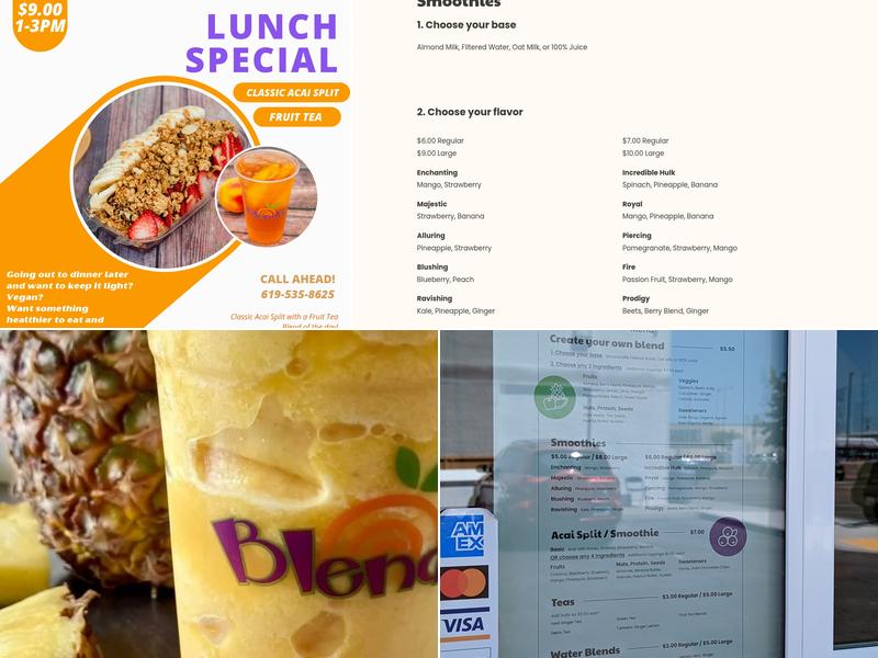Blendees Menu