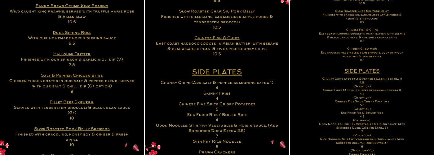 Chinese Whispers Menu