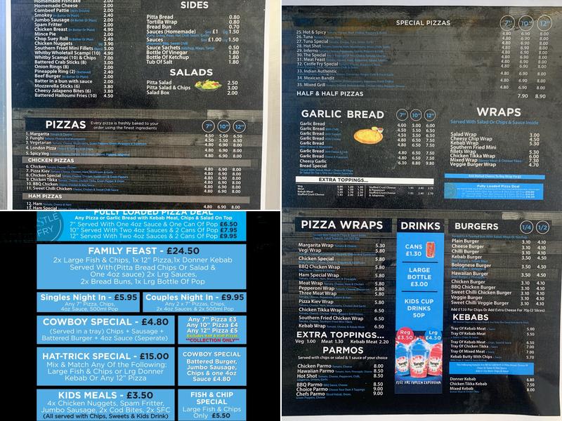 Castle Fry Menu