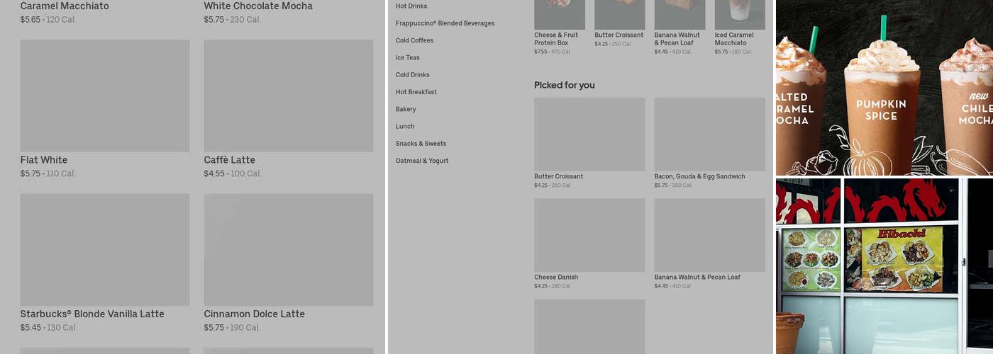 Starbucks Menu