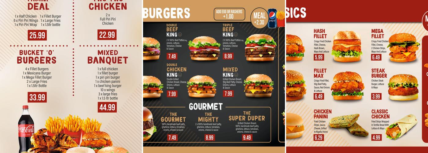 Peppers Wolverhampton Menu