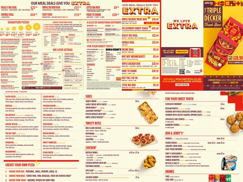 Apache Pizza Ballynahinch Menu