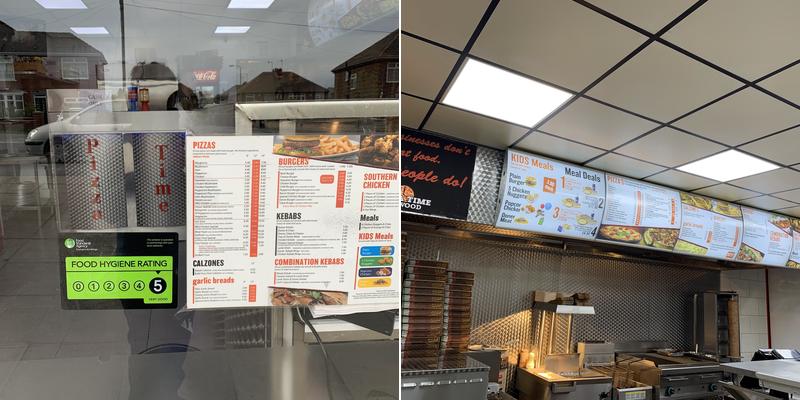 Pizza Time Outwood Menu