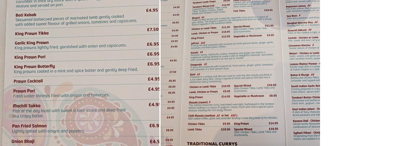 Cinnamon Lounge Menu