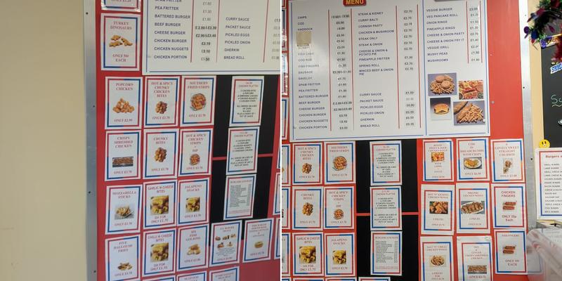 David's Fish Bar Menu