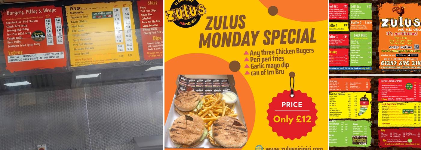 Zulus Peri Peri Grill Aberdeen Menu