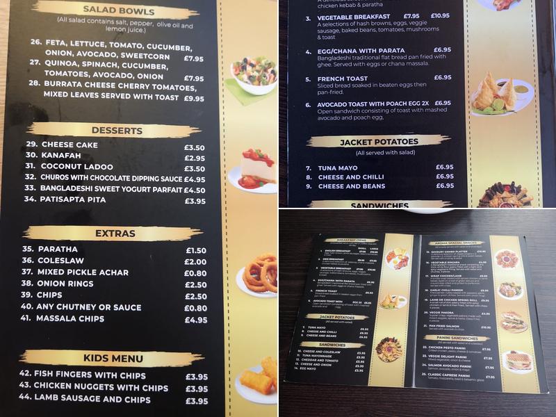 Cafe Aroma Menu