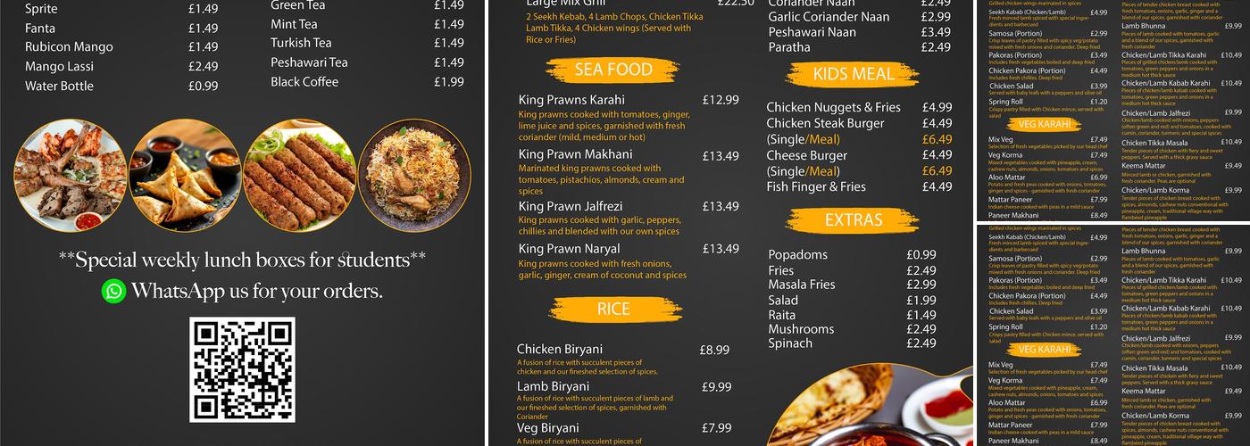 Royal Curry House Wednesbury Menu