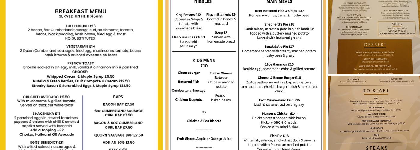 Bellis Cafe & Bistro Menu
