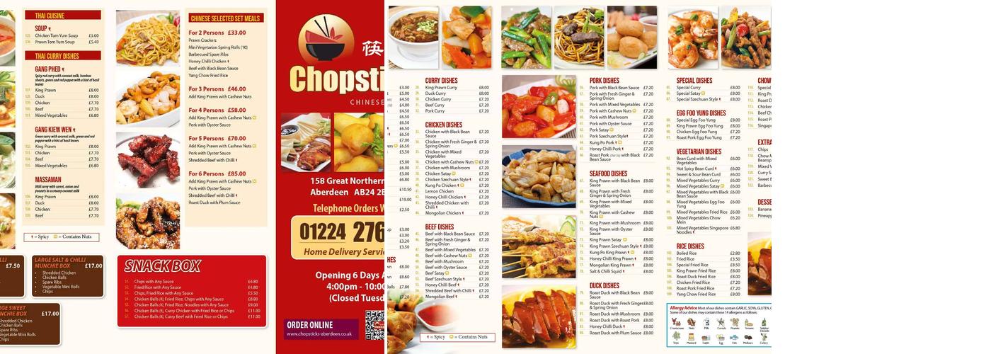 Chopsticks Menu