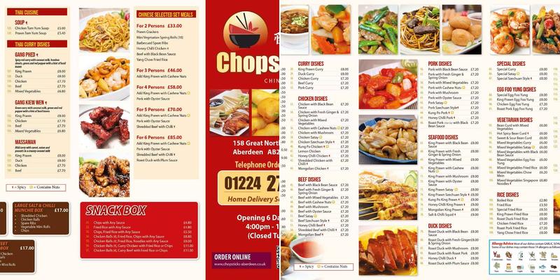 Chopsticks Menu