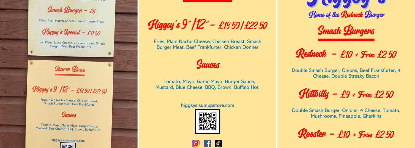 Higgsy's Menu