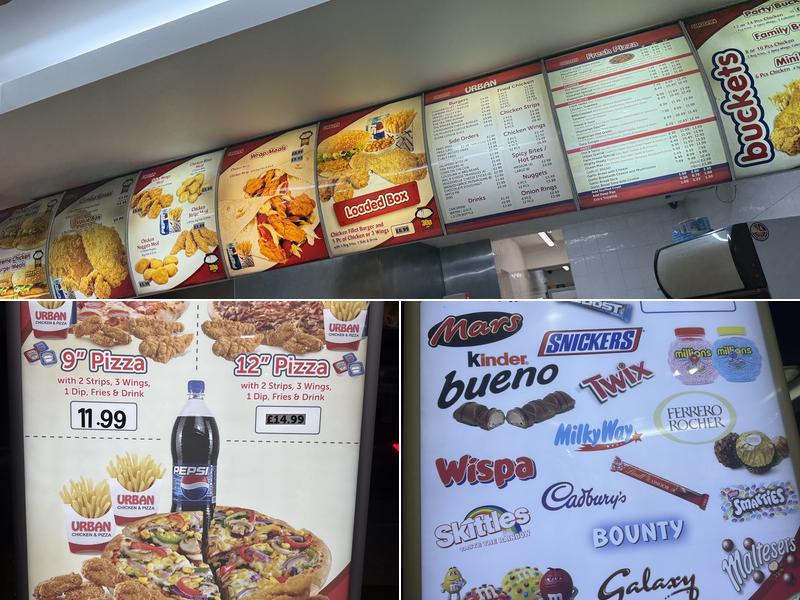 Urban Chicken & Pizza Menu