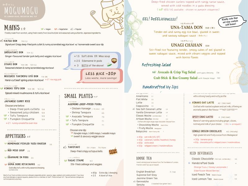 MOGUMOGU | Japanese Restaurant Menu