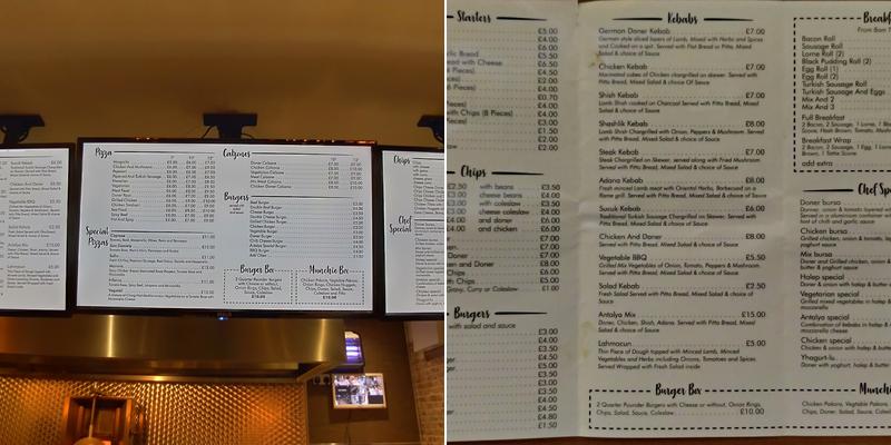 Antalya Kebab House Menu