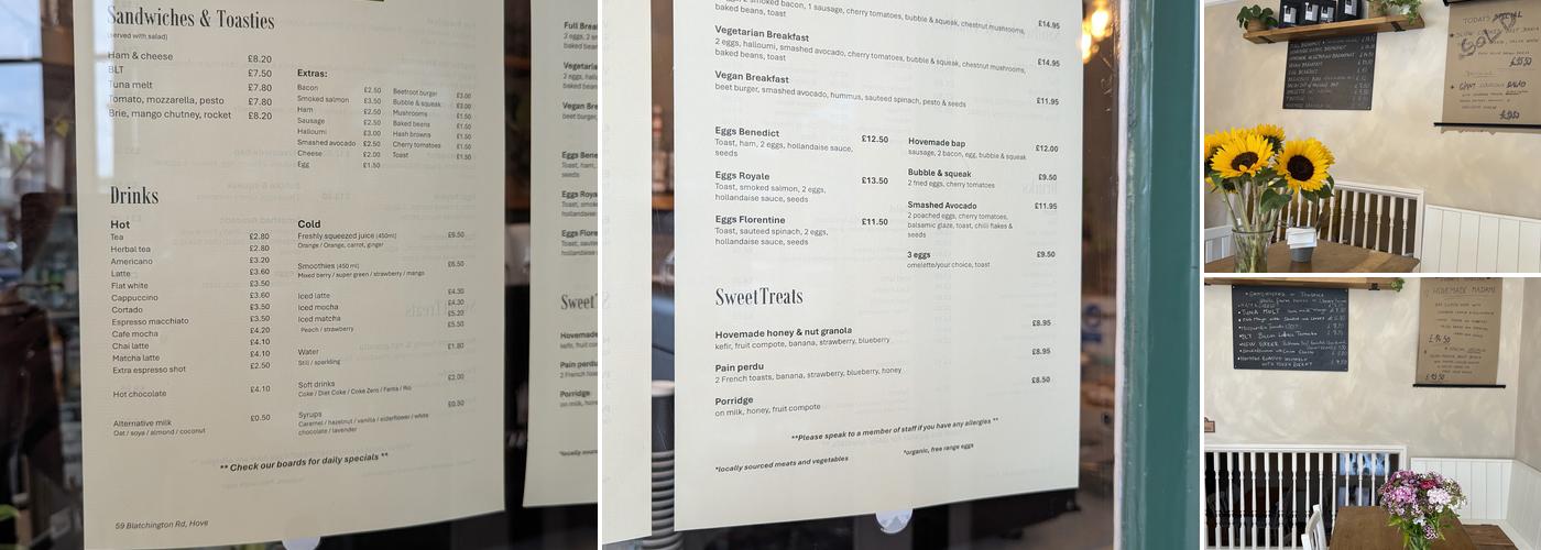 Hovemade Coffee&food Menu