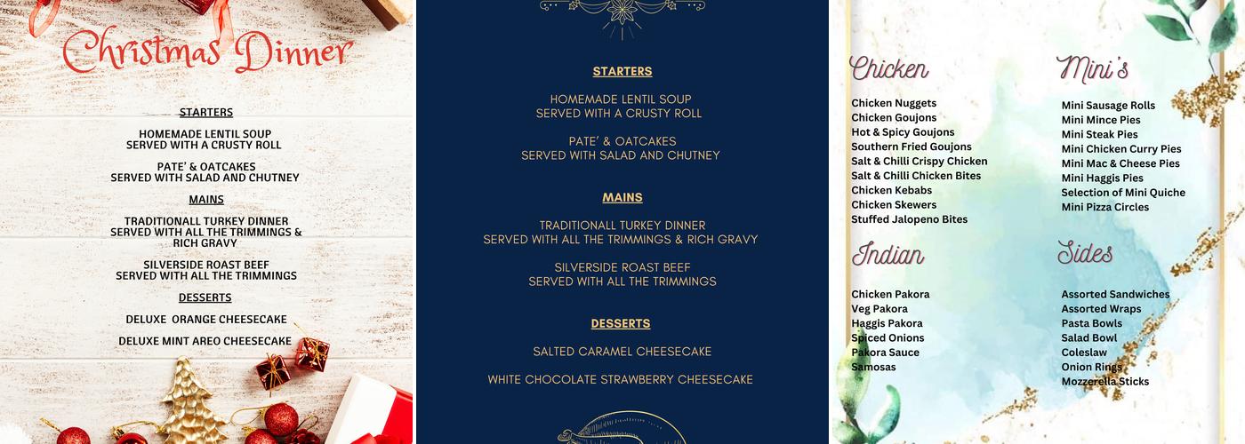 Independent Catering Company Menu