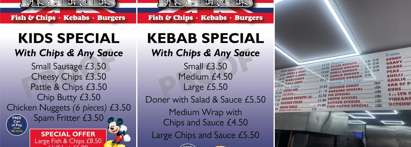 BRITANNIA FISHERIES Menu