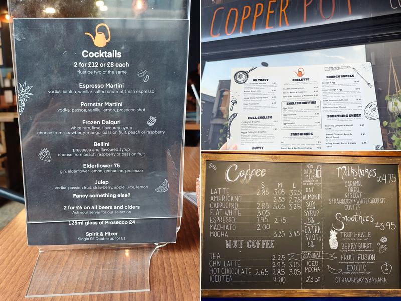 Copper Pot Menu