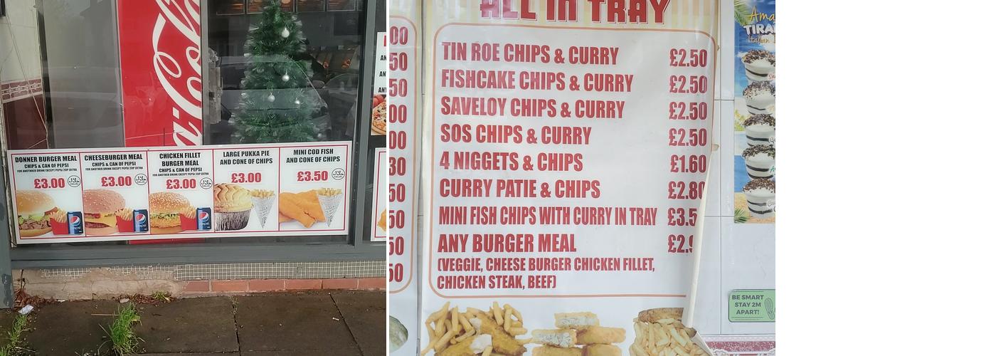 Brittania Fish Bar Menu