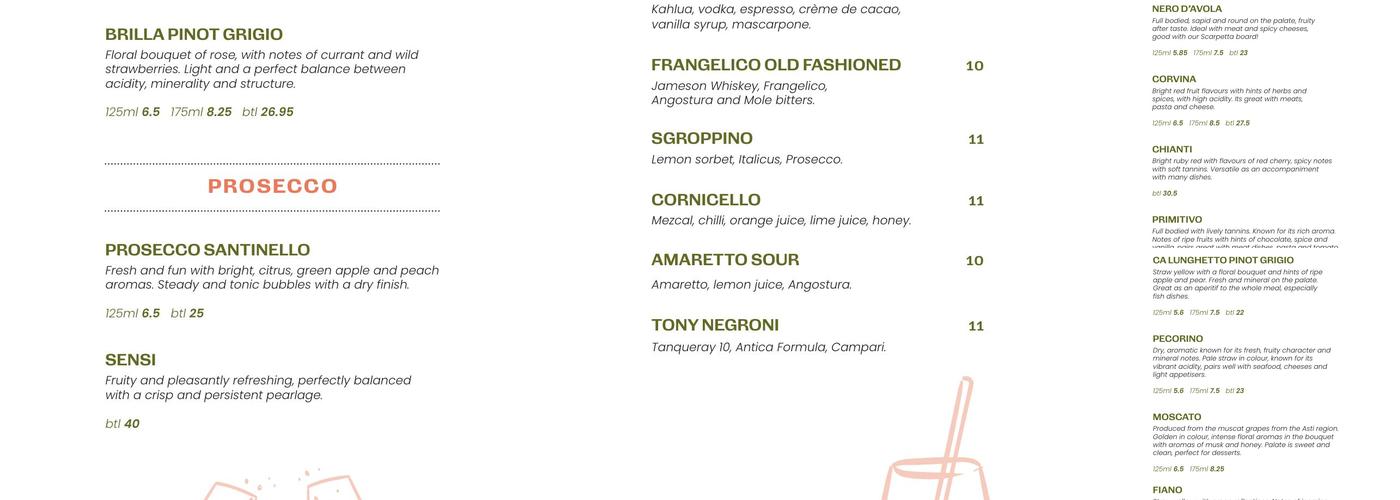 Scarpetta Edinburgh Menu