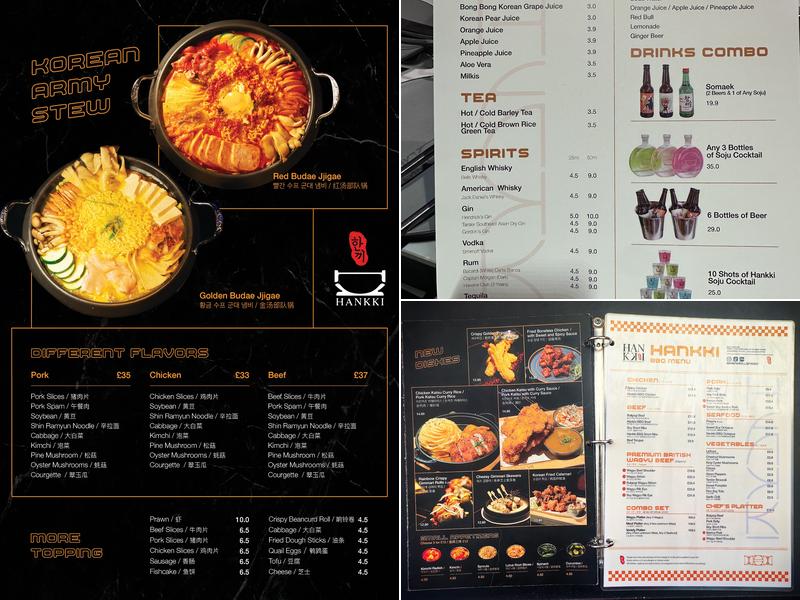 Hankki London China Town Menu