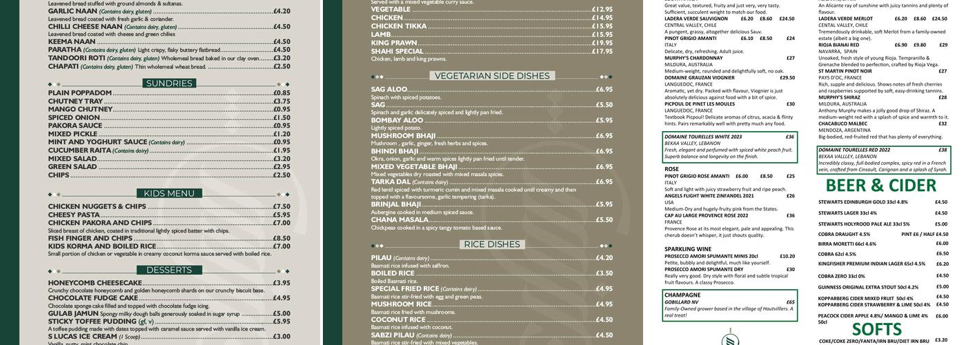 Shahi Grill Menu