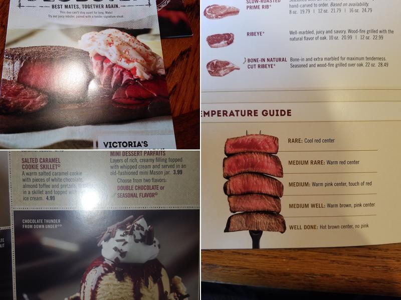 Outback Steakhouse Menu