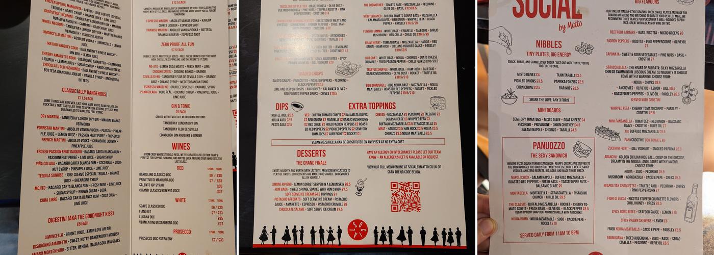 Social by Matto Menu