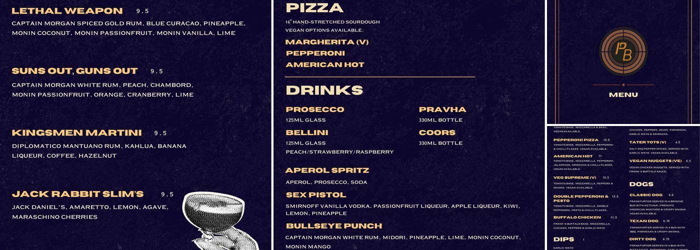Point Blank Newcastle Menu
