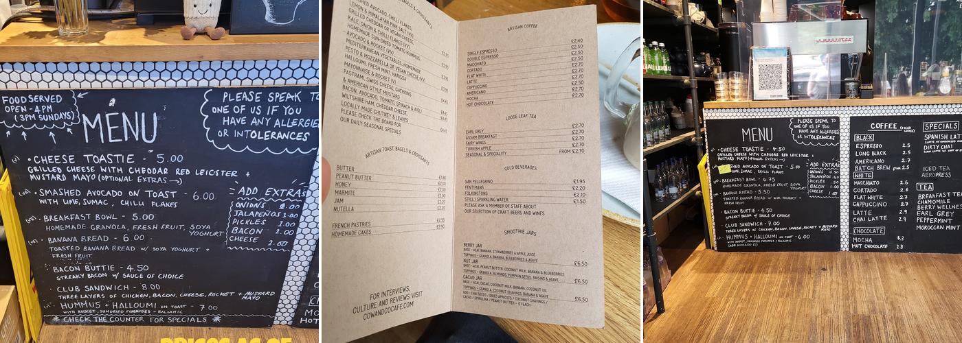 Thoughtfully Cafe Menu