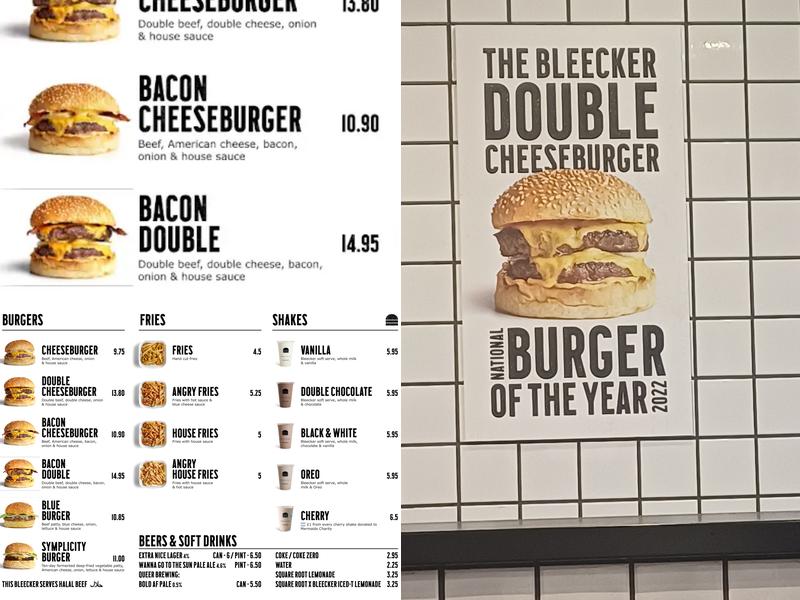 Bleecker Burger Soho Menu