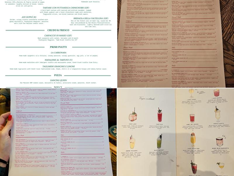 Circolo Popolare Menu