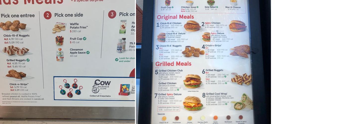 Chick-fil-A Menu