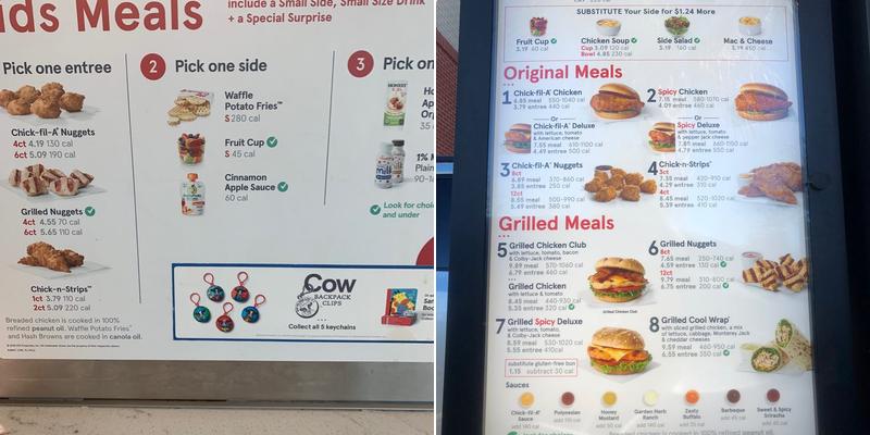 Chick-fil-A Menu